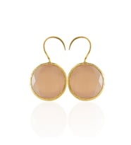 Kadir Jewellery 22 Ayar Altın Kaplama Kadın Taşlı Küpe -El İşçiliği Ve Hipoalerjenik Küpe