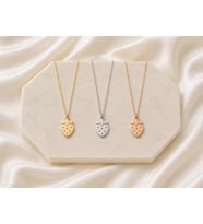 Kişiye Özel Minimal Çilek Figürlü Kolye 925K Gümüş (Rose)