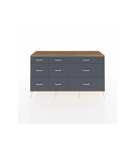 Kronos Konsol 9 Çekmeceli  176x59x99 Antrasit-Çam/Antrasit