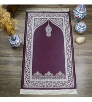 Hediyelik Rumi Desen Seccade - Mor 70x128 cm - 364 gr