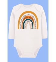 Organik Baskılı Pamuklu Unisex Bebek Body UZUNKOLE91