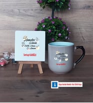 Anneler Günü Hediyesi Dekoratif Taş, Kupa Bardak Kırmızı Hediye (Model 9)