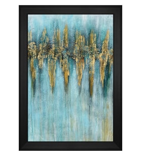 Soyut Şekiller Motifli Kanvas Tablo 50 x 70 cm Siyah Çerçeve