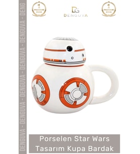 #Bardak Star Wars Baskılı Porselen Tasarım Şık Sağlam Dayanıklı Hediyelik Kupa Bardak 13*14 Cm
