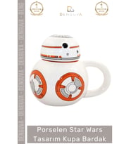 #Bardak Star Wars Baskılı Porselen Tasarım Şık Sağlam Dayanıklı Hediyelik Kupa Bardak 13*14 Cm