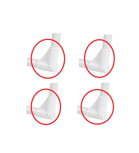 32 Lik 4 Adet Plastik Bebek Beşik Ayağı Salıncak Ayağı Boru Birleştirme - Masa Ayakları