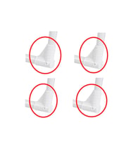 32 Lik 4 Adet Plastik Bebek Beşik Ayağı Salıncak Ayağı Boru Birleştirme - Masa Ayakları