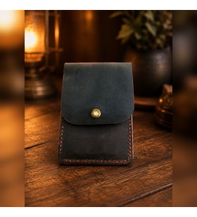 Hakiki Deri Çıtçıtlı Kartlık Cüzdan