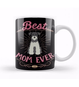 Worlds Best Schnauzer Mom 05 Kupa Bardak Porselen