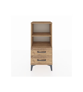 Arges Komodin 2 Raflı 2 Çekmeceli 44x30x96 Çam-Çam