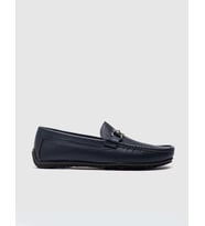 Hakiki Deri Toka Detaylı Lacivert Erkek Loafer