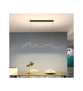 Nova Ledli Yemek Masası Avize 150cm RA-AVZ- 9876-12-34 (Siyah)