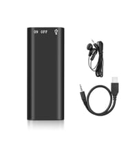 Süper Ultra Mini 16 GB Mini Dijital Ses Kaydedici Sese Duyarlı Kayıt VOR Özellikli Şarjlı MP3 Çalar KB14