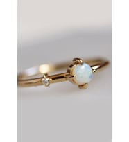NORMANDİYA OPAL TEKTAŞ EVLİLİK TEKLİFİ YÜZÜK AK 1009