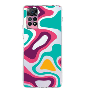 Xiaomi Redmi Note 11 Pro Uyumlu Kamera korumalı Kapak Renkli Desen Tasarımlı  Şeffaf Kılıf