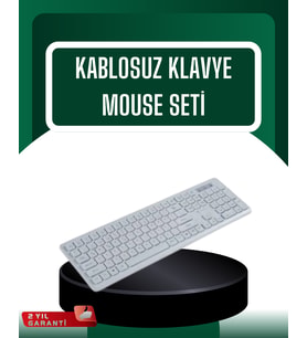Usb Alıcılı Kablosuz Klavye Mouse - Geniş Uyumluluk, Sessiz Tuşlar - Lisinya