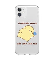 Iphone 11 Uyumlu Komikliğimi Kaybettim Tasarımlı Şeffaf Telefon Kılıfı