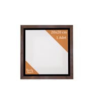 Kahverengi Çerçeveli 20x20 cm Boş Tuval Tablo