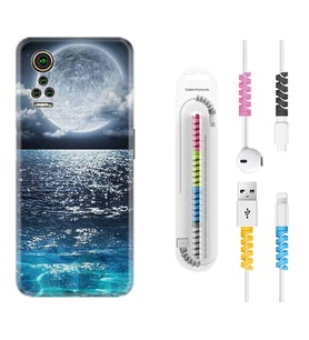 General Mobile GM 21 Pro GM 22 Pro Plus Kılıf Kablo Koruma Spiral Silikon Great Moon 1301