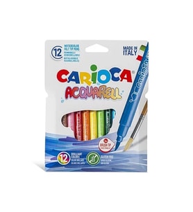 Carioca Keçeli Boya Kalemi Acquarell Fırça Uçlu 12'li (Karışık)