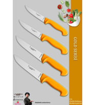 Lazbisa Gold Serisi Mutfak Bıçak Seti Et Ekmek Sebze Bıçağı 4 Lü Set Günlük Kullanım ( Mtf-007)