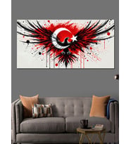 Kanvas Tablo Kanatlarında Ay Yıldız Gücü