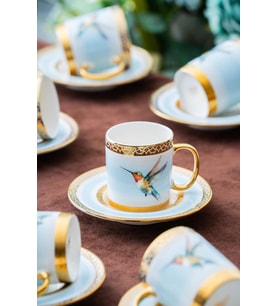 Acar HXF-06920 Stork Mavi 6lı Kahve Fincan Takımı
