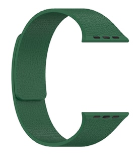 Apple Watch 10/11 42mm-38/40/41mm Kordon Kabartmalı Magetli Silikon Band 136 2/3 (Yeşil)