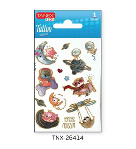 Tanex 7,5x10,5mm Gezegen-Uzay Mini Tatoo TNX-26414