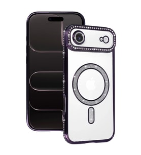 Newface Apple iPhone 17 Air Joke Simli Magneticsafe Kılıf - Derin Mor
