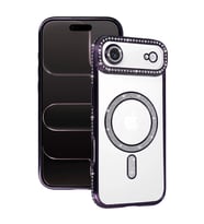 Newface Apple iPhone 17 Air Joke Simli Magneticsafe Kılıf - Derin Mor