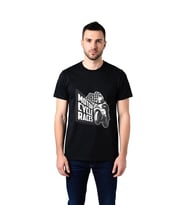 Motor Yarışları Retro Stil Baskılı Erkek Tişört