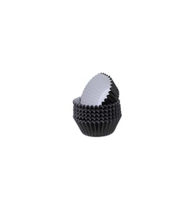 Metalik Folyo Cupcake Kalıbı Muffin Pet Kapsül No:1 (150 Adet)  Siyah