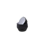 Metalik Folyo Cupcake Kalıbı Muffin Pet Kapsül No:1 (150 Adet)  Siyah