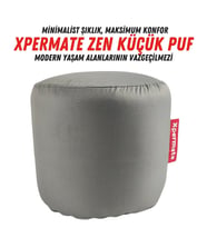 Xpermate Zen Puf Bench Fermuarlı Puf Koltuk Yıkanabilir Kılıf Ayak Ucu Puf ve Makyaj Koltuğu 40x40 Antrasit
