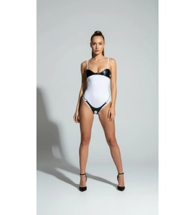 Mulvxbrf Brf02 Siyah Harness Takım Deri Detaylı Metal Halka Aksesuarlı - Brf1234 (Mulvix)