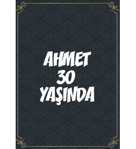 Klasik Temalı 30 Yaş Doğum Günü Afişi -2 35X50 cm