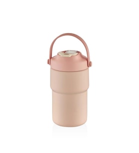 Shotay Askılı Mug Çelik Bardak 450Ml Pastel Pembe