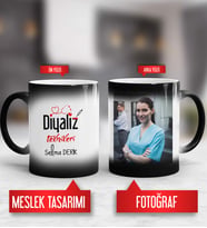 Diyaliz Teknikerine Hediye Diyaliz Teknikeri Kupa Bardak Sihirli Fotoğraflı
