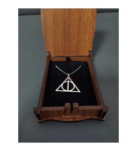 Harry Potter Ölüm Yadigarları Üçgen Kolye 925 Ayar Gümüş