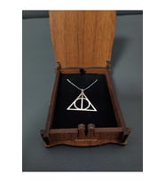 Harry Potter Ölüm Yadigarları Üçgen Kolye 925 Ayar Gümüş