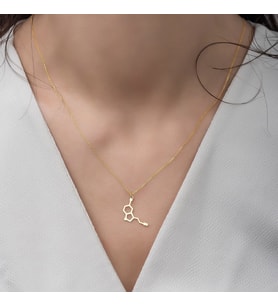 Altın Kaplama Serotonin Gümüş Kolye