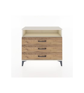 Arges Şifonyer Tek Raflı 3 Çekmeceli 88x30x80 Aytaşı-Çam