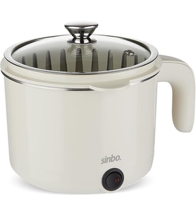 SCO-5063 Çok Fonksiyonlu Buharlı Pişirici – 800 Ml Kapasite, Paslanmaz Gizli Rezistans, Temperli Cam Kapak, Krem Renk