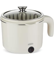 SCO-5063 Çok Fonksiyonlu Buharlı Pişirici – 800 Ml Kapasite, Paslanmaz Gizli Rezistans, Temperli Cam Kapak, Krem Renk