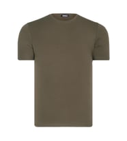 T8569 DEWBERRY BİSİKLET YAKA ERKEK T-SHIRT-DÜZ HAKİ (Karışık)