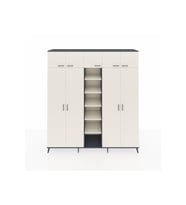 Hyperion Dolap 12 Raflı 9 Kapaklı 2 Askılı 220x44x243 Antrasit-Aytaşı/Aytaşı