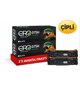 CRG-075H Canon i-SENSYS MF-663Cdw Çipli Siyah Muadil Toner - 2'li Avantaj Paket