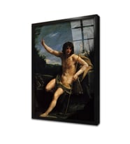 John The Baptist Saint Çerçeveli Cam Tablo