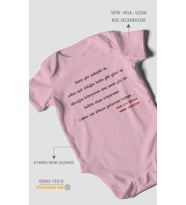 Canına Can Olmaya Geliyorum Canım Babam Baskılı Bebek Zıbını – Çıtçıtlı Body  %100 Pamuk Kısa Kol (Koyu Pembe)